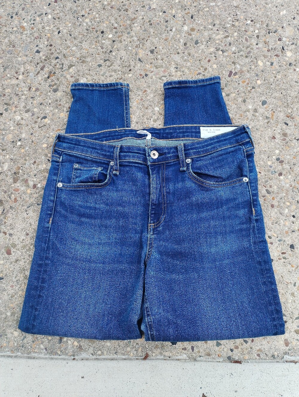 rage & Bone New york Cate mid rise ankle skinny mid washBlue Women's Jeans